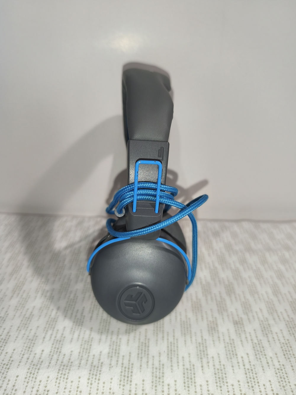 Gray Over-Ear Headphones with Blue Cable - JLab